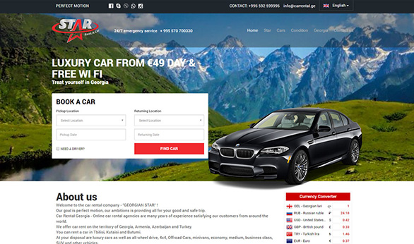 Carrental.ge Created by Smart Web